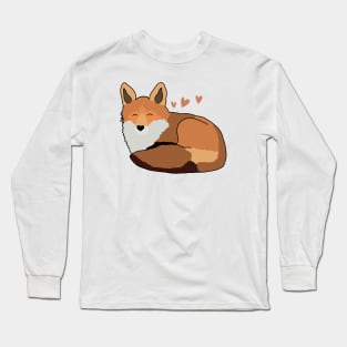 Fox and Hearts Long Sleeve T-Shirt